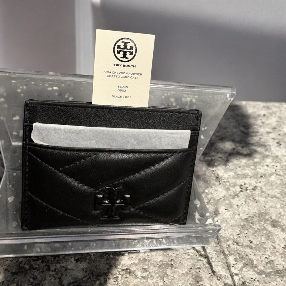 Tory Burch Quilted Black Card Holder NWT - Picture 5 of 5